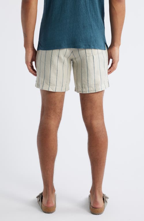 Alex Crane Bo Linen Drawstring Shorts In Rio
