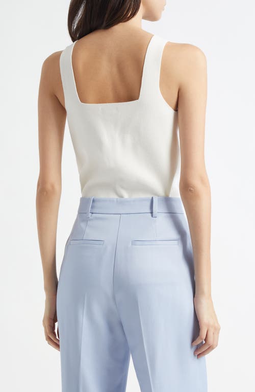 Reiss Laurie Square Neckjersey Bodysuit In White In White