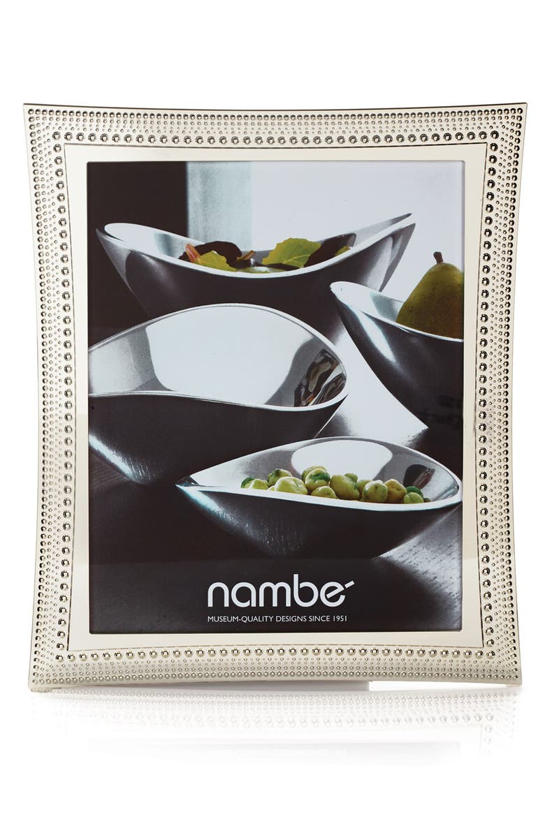 Nambé Beaded Picture Frame, Alternate, color, Silver