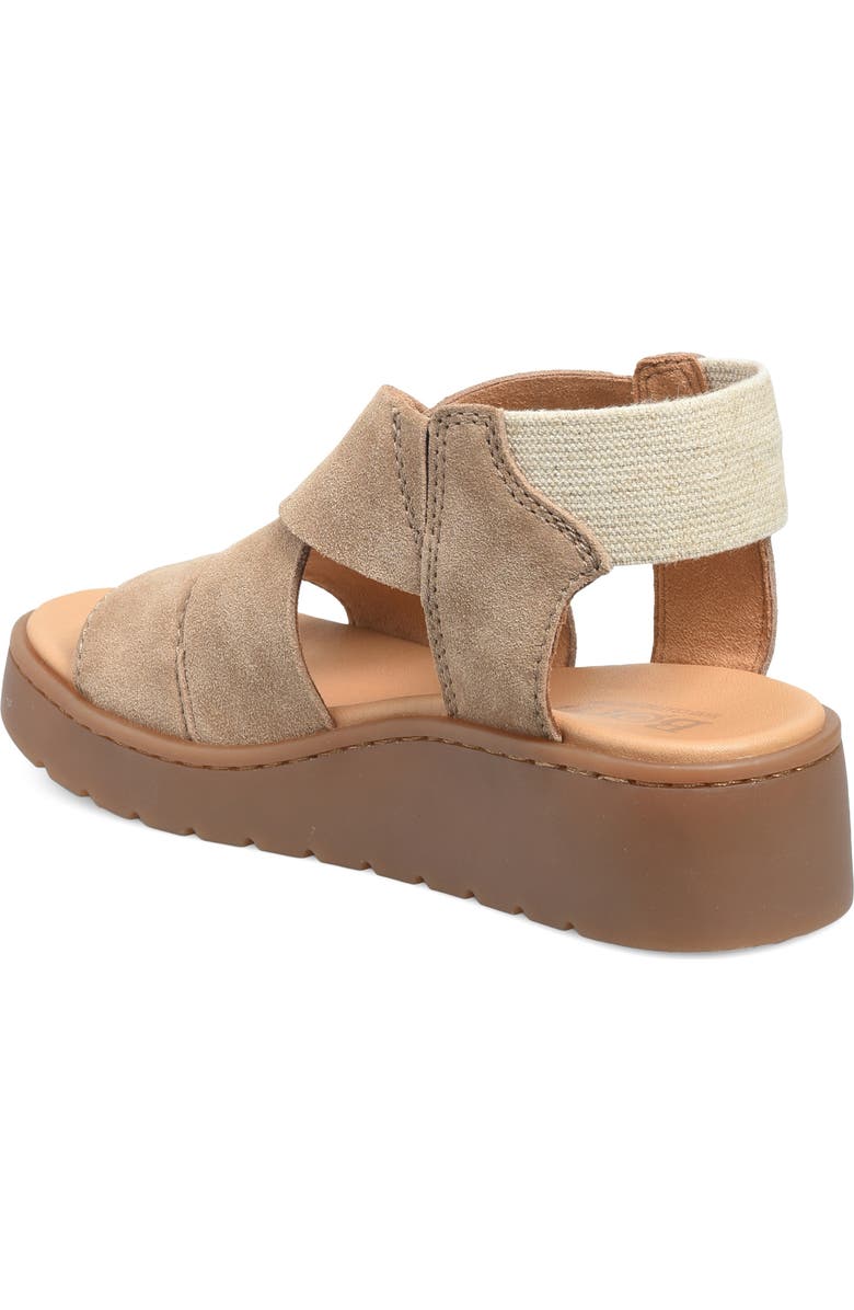 Børn Kirby Wedge Sandal, Alternate, color, Taupe Distressed