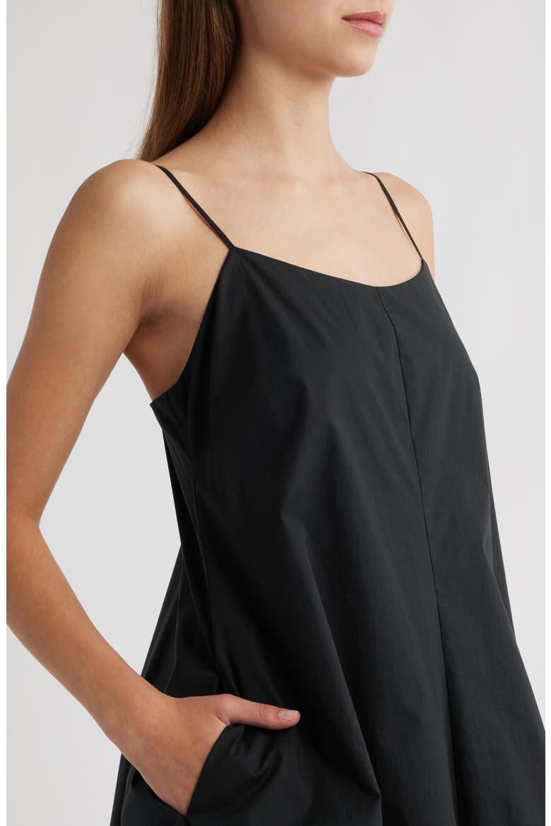 Blanca Bubble Hem Cotton Blend Minidress, Alternate, color, BLACK