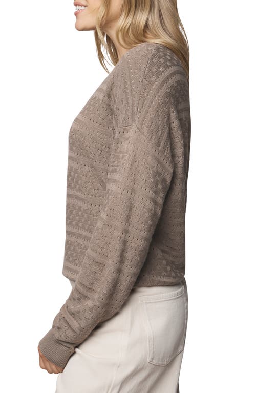 Splendid Georgie Oversize Pointelle Sweater In Brown