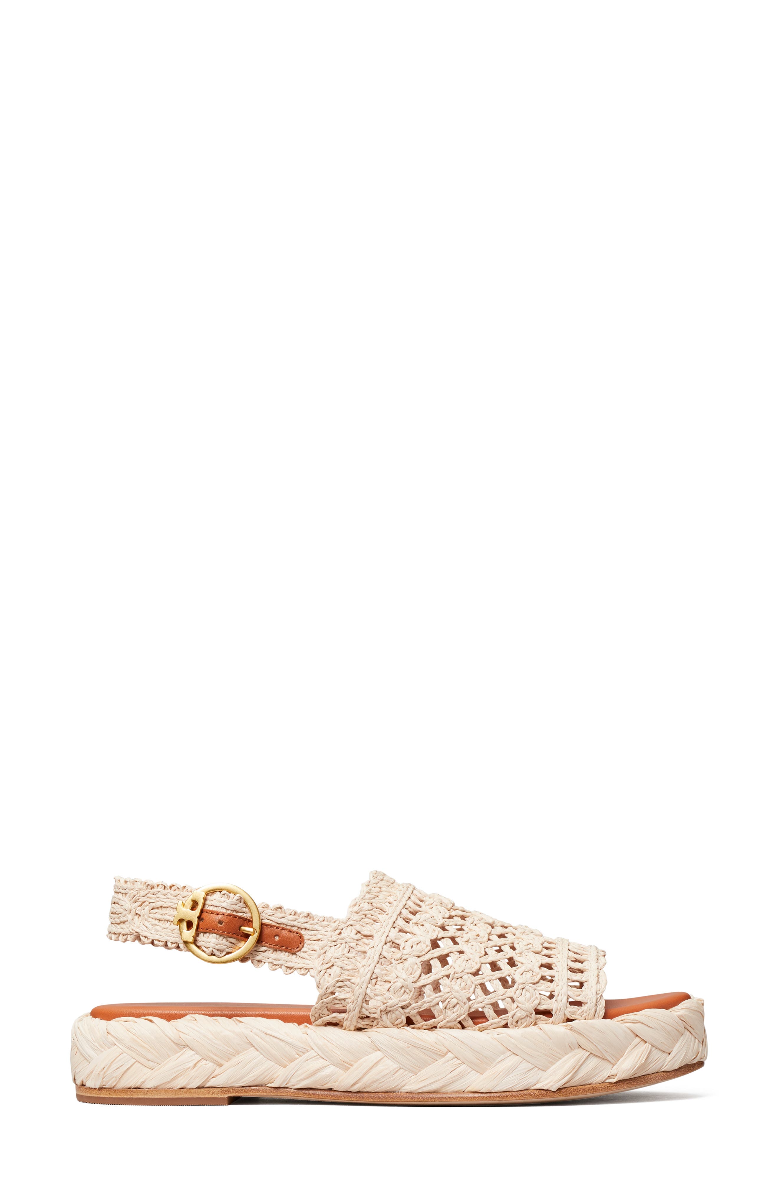 Tory Burch Raffia Platform Sandal, Alternate, color, 
