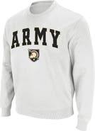 COLOSSEUM Men's Colosseum White Army Black Knights Arch & Logo Crew Neck Sweatshirt
