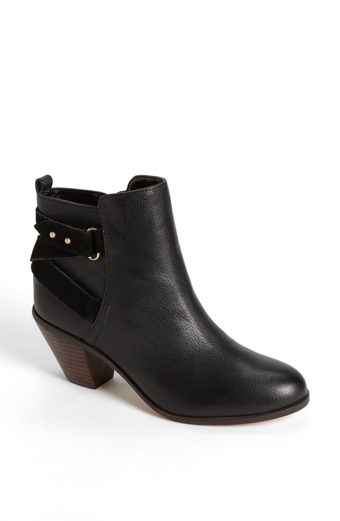Julianne Hough for Sole Society 'Idelle' Bootie, Main, color, BLACK/ BLACK