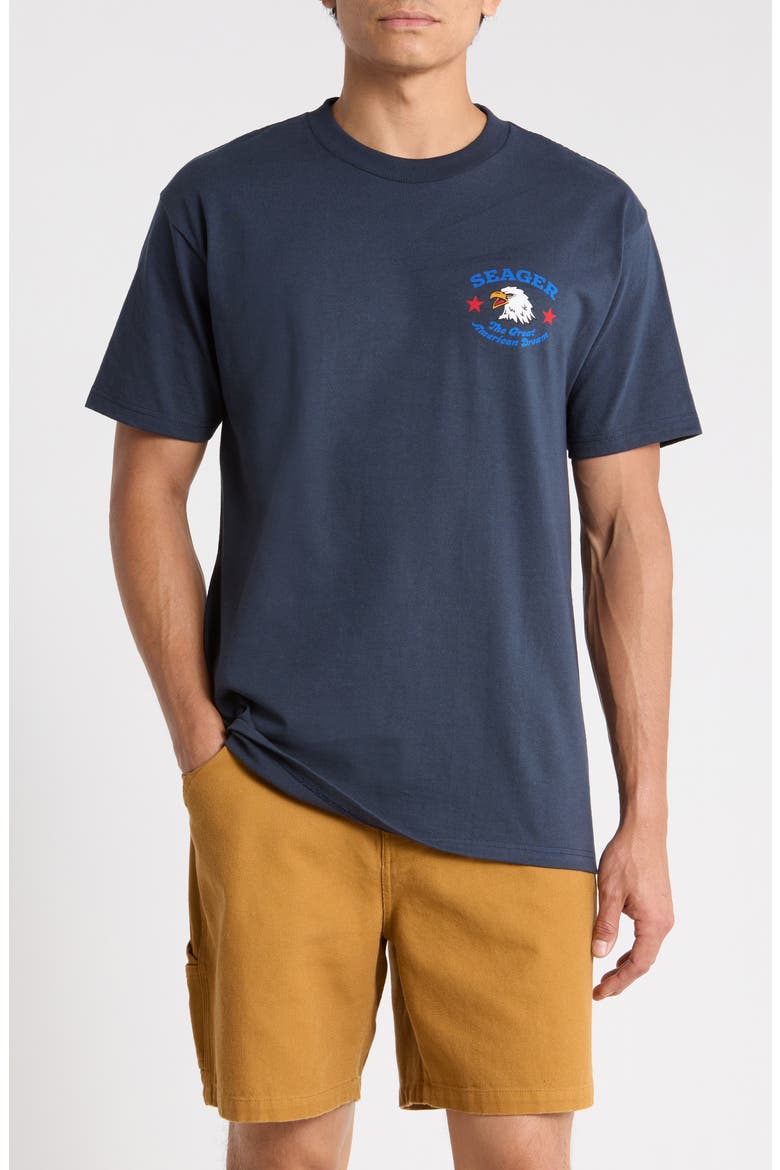 Great American Dream Cotton Graphic T-Shirt, Main, color, NAVY