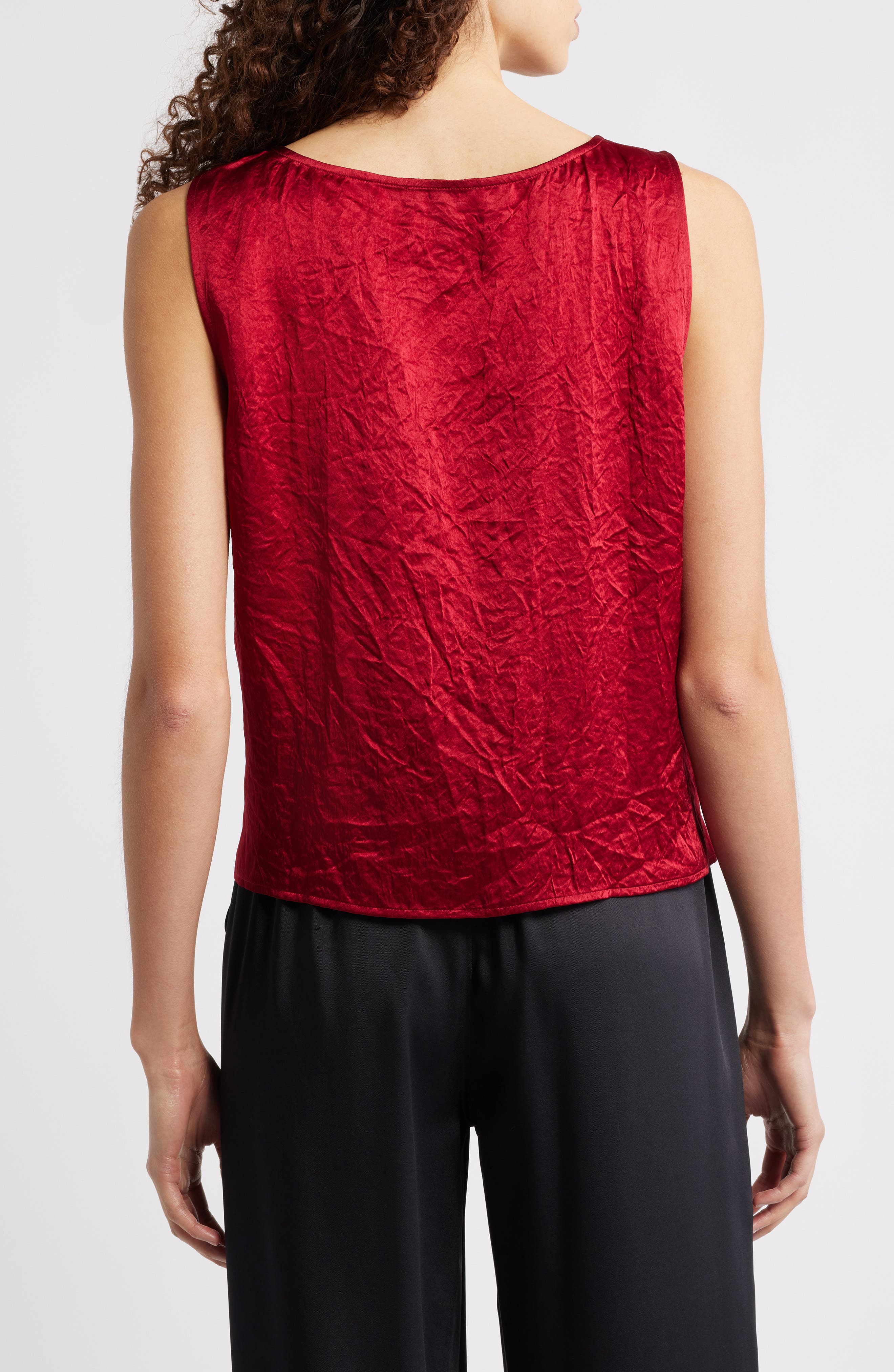 Crinkle Satin Shell Top - image 2