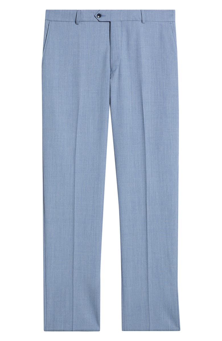 Berle Lightweight Flat Front Mesh Weave Wool Dress Pants, Main, color, Blue Mix