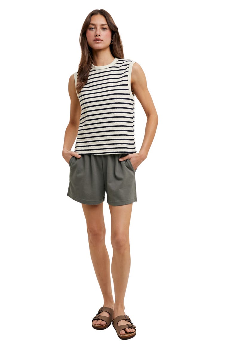 French Terry Shorts, Alternate, color, CHARCOAL