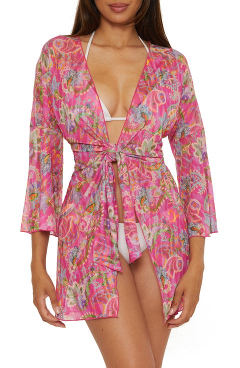 Polynesia Paisley Mesh Cover-Up Tunic