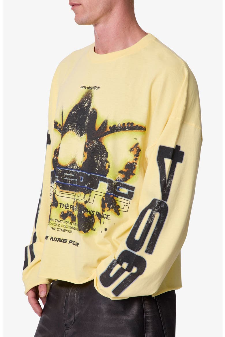 Bleeding Graphic Long Sleeve T-Shirt, Alternate, color, YELLOW