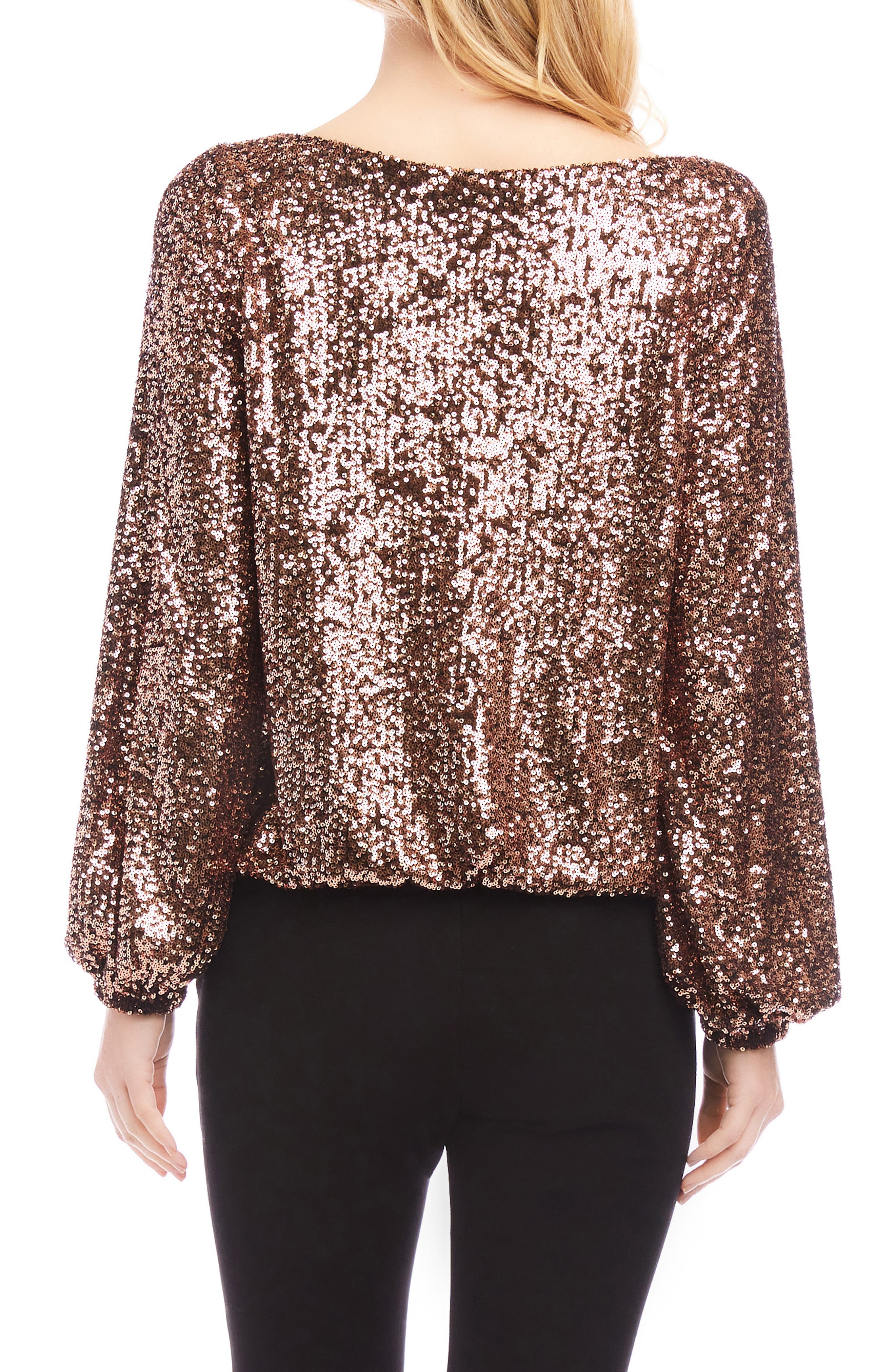 Sequin Boat Neck Top - image 2