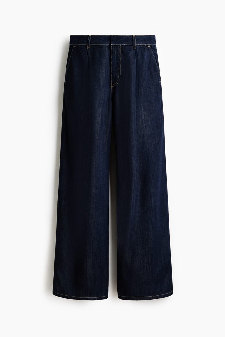 Loose Fit Wide Regular Jeans, Alternate, color, Dark denim blue