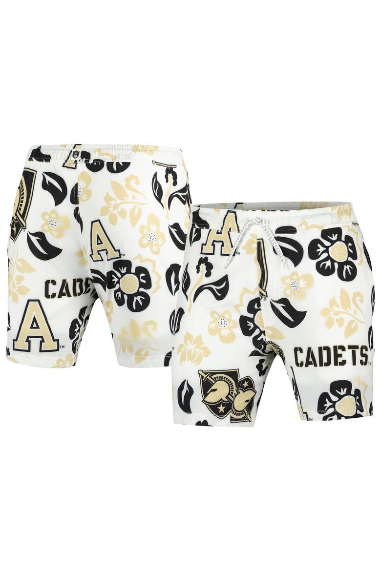 Men's Wes & Willy  White Army Black Knights Vault Tech Swimming Trunks, Main, color, White