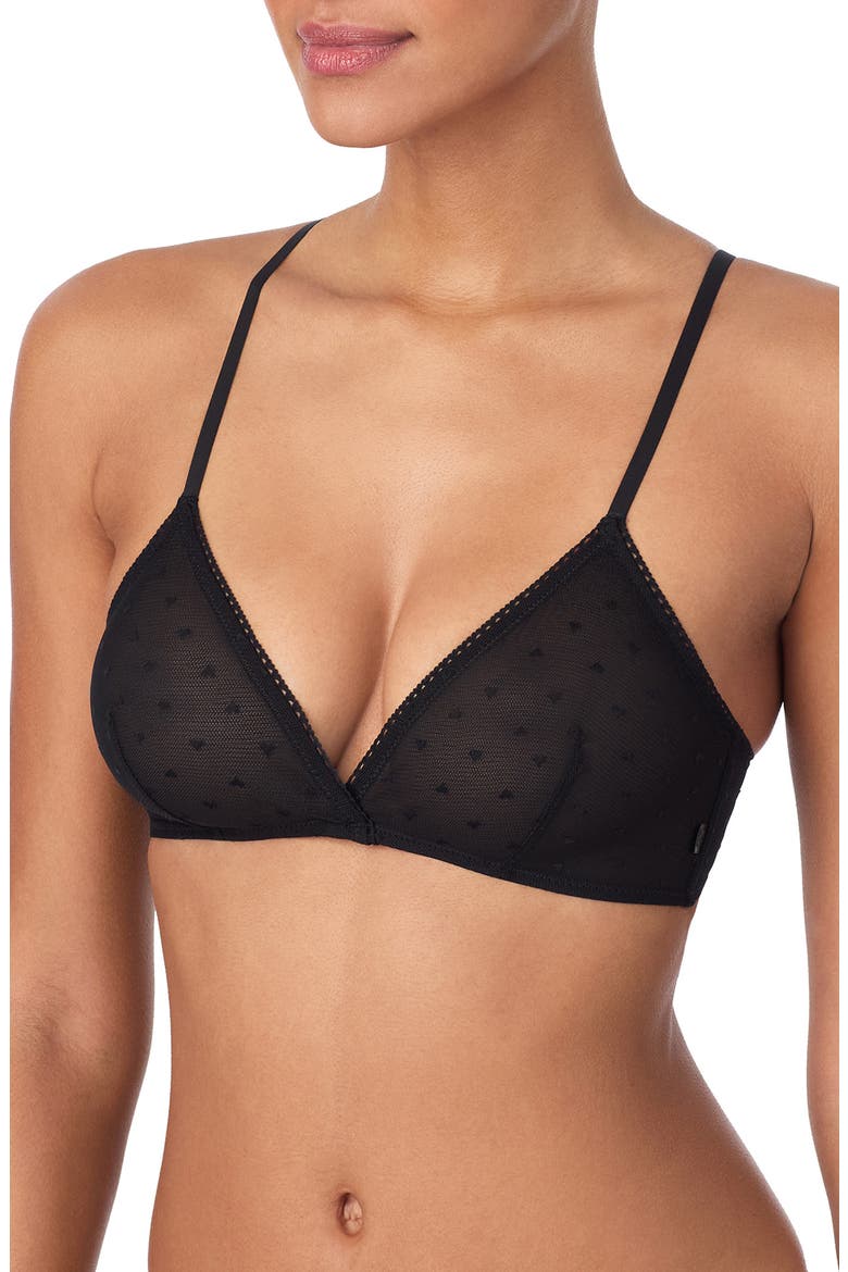 Heart Mesh Bralette, Alternate, color, BLACK