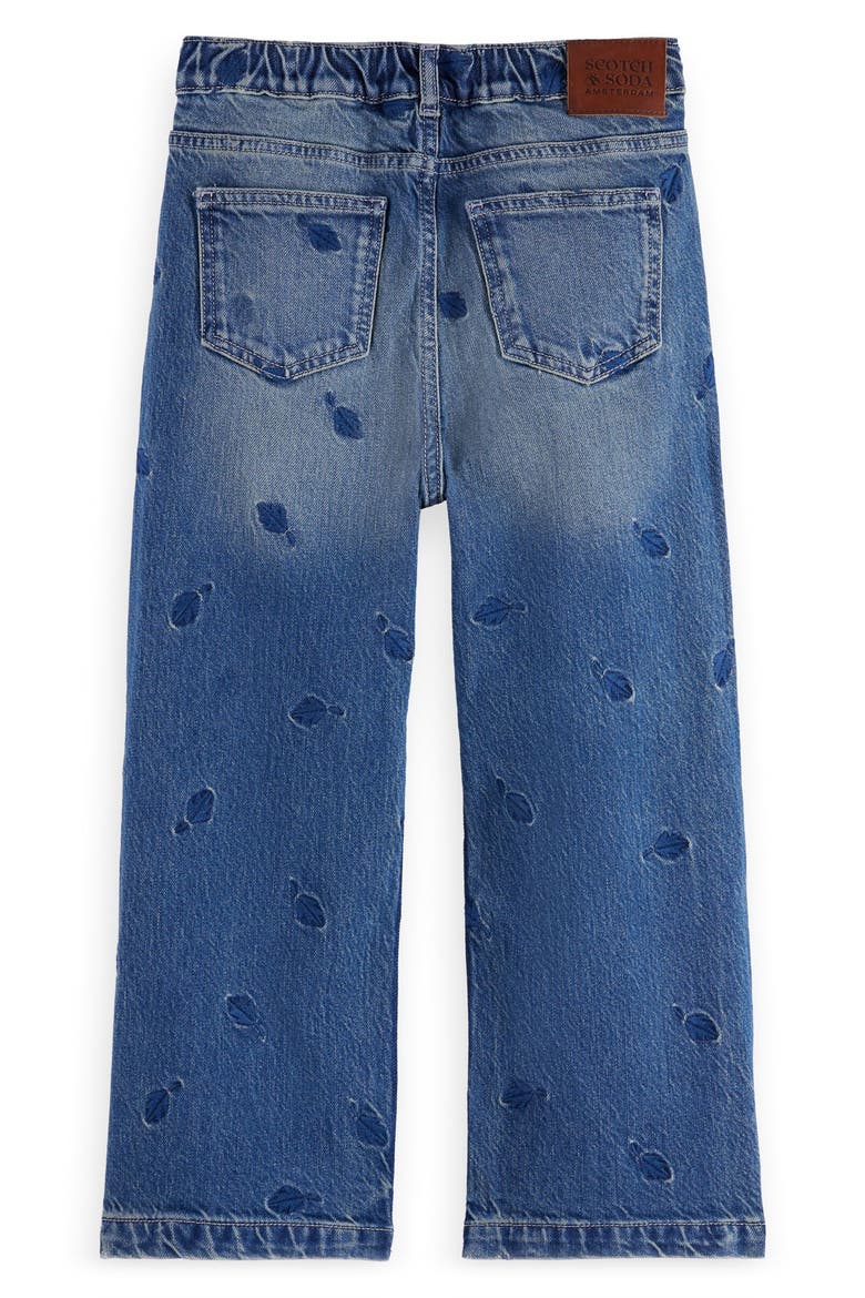 The Deep Loose Embroidered Wide Leg Denim Jeans, Alternate, color, BEST OF BLUE