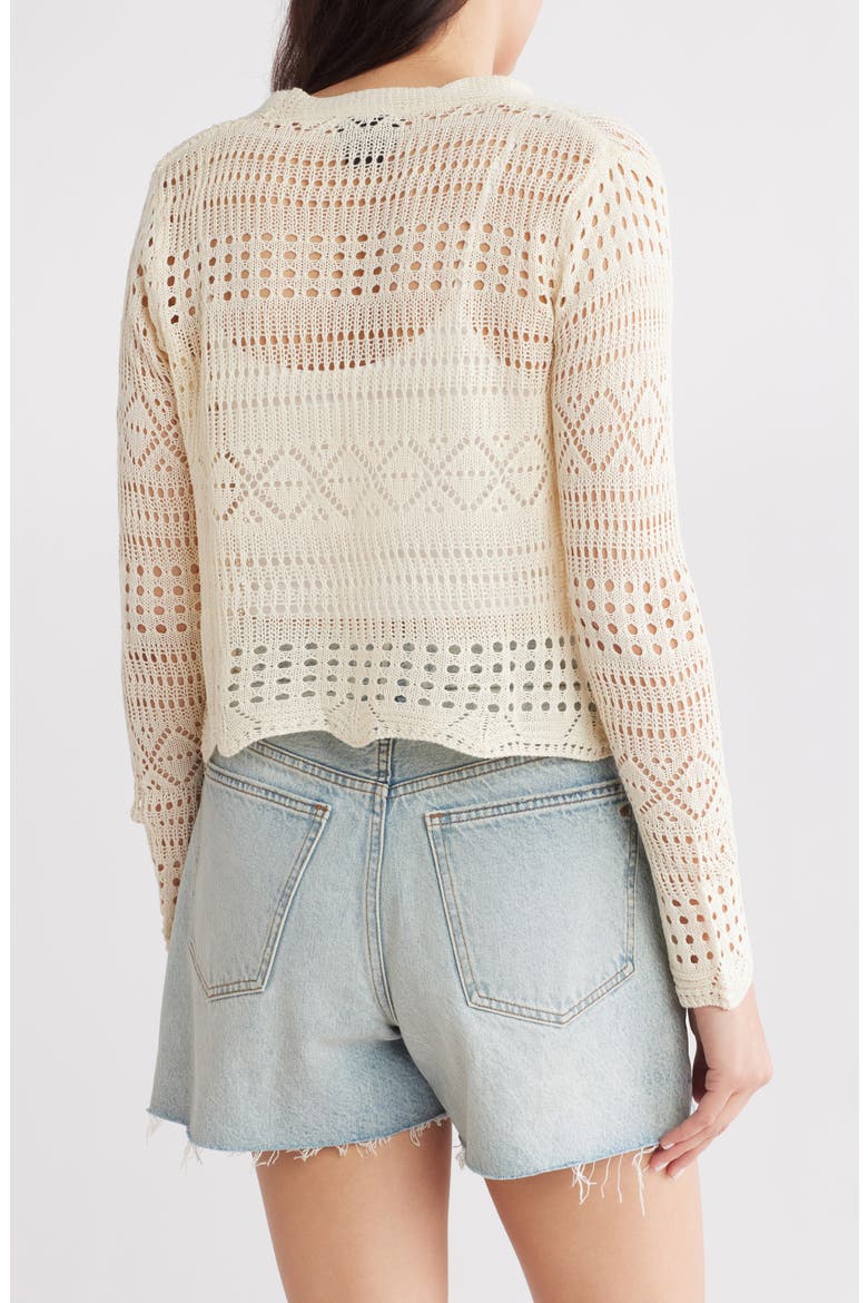Open Stitch Cardigan, Alternate, color, NATURAL