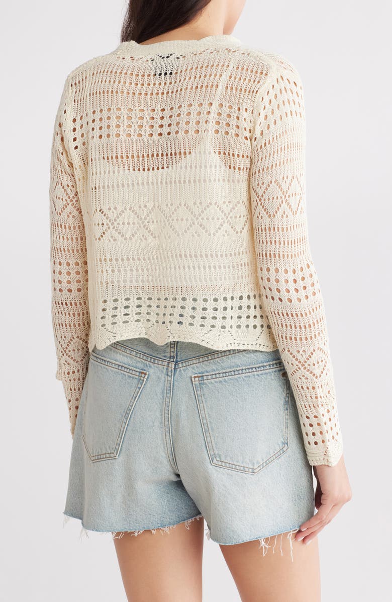 Forgotten Grace Open Stitch Cardigan, Alternate, color, Natural
