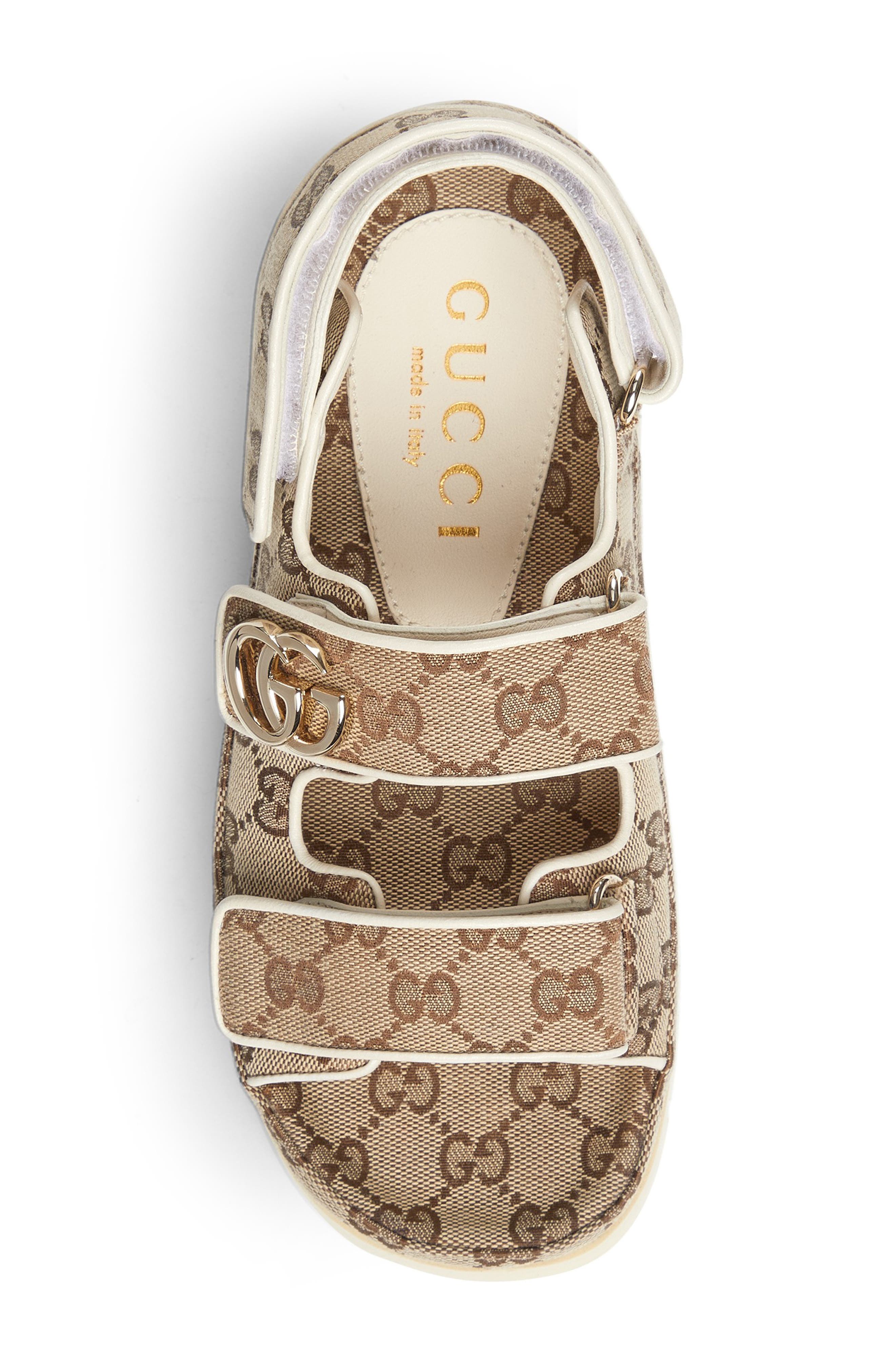 Gucci GG Canvas Slingback Sandal, Alternate, color, Beige