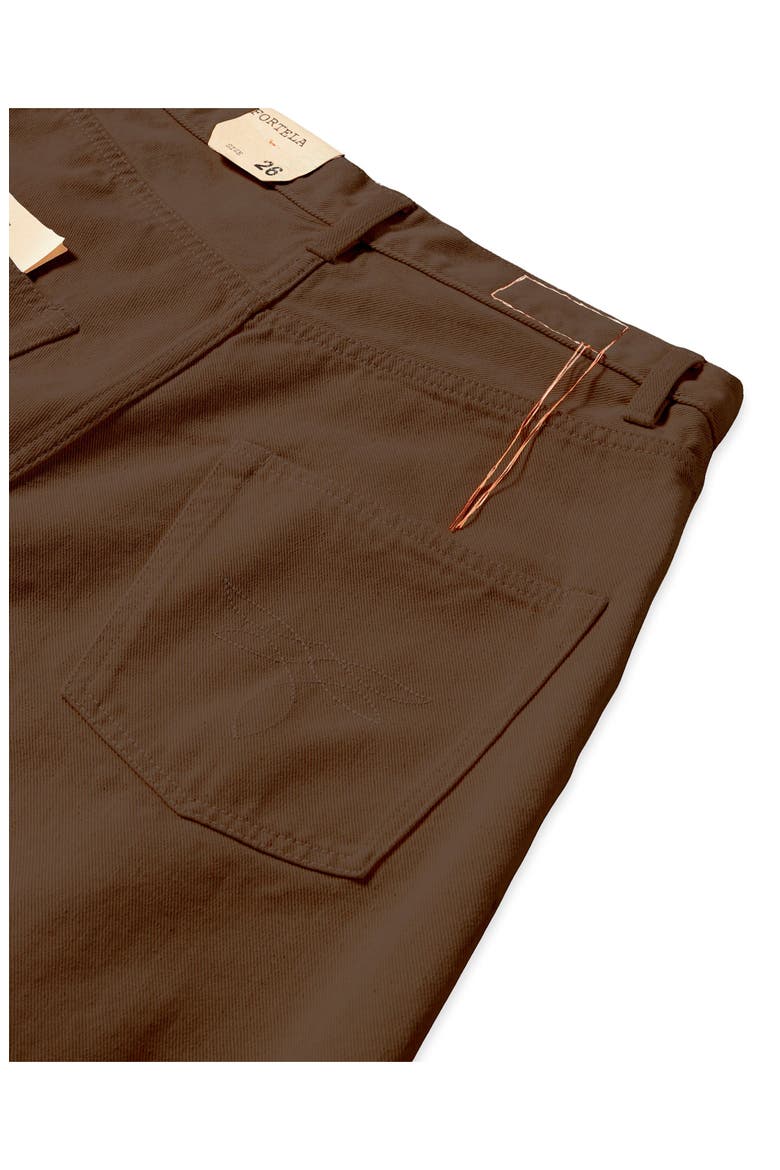 Jaron Wide-Leg Bull Cotton Trousers, Alternate, color, Brown