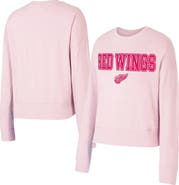 CONCEPTS SPORT Women's Concepts Sport Pink Detroit Red Wings Tonal Pullover Tri-Blend Sweatshirt
