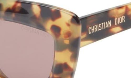 Dior Midnight B3i 54mm Cat Eye Sunglasses In Brown