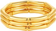 Adornia Set of 3 Bamboo Stacking Rings