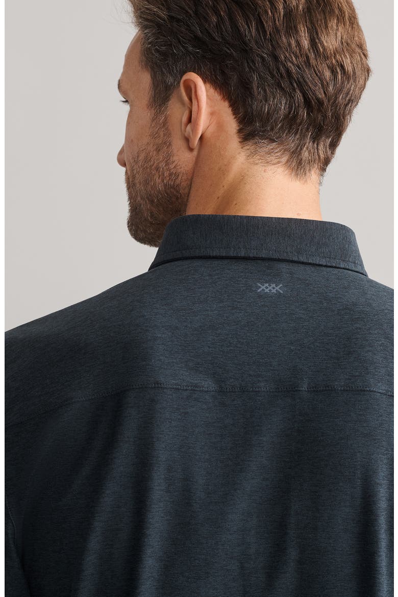 WFH Knit Button-Up Shirt, Alternate, color, TRUE BLACK
