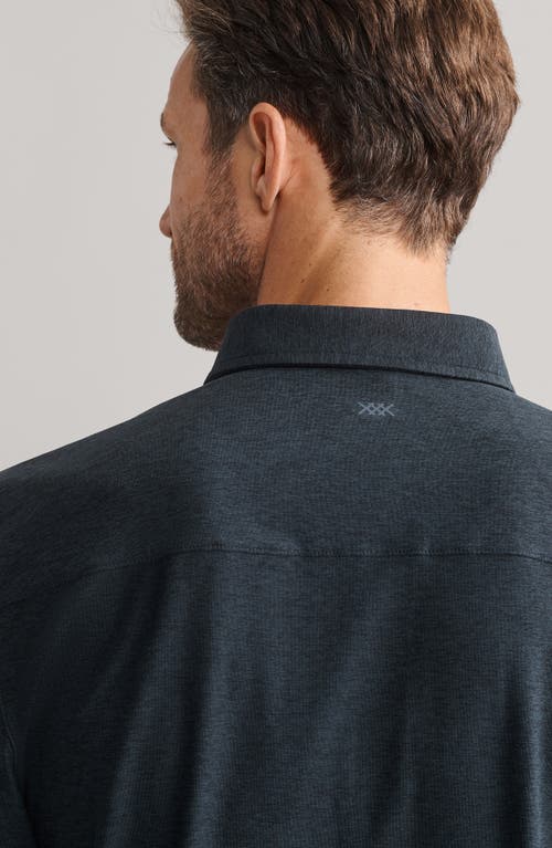 Rhone Wfh Knit Button-up Shirt In Black