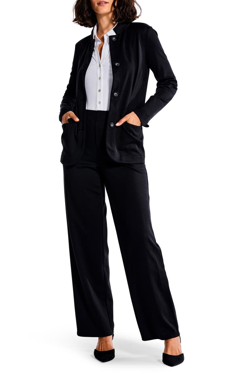 NIC+ZOE Ponte Blazer, Alternate, color, Black Onyx
