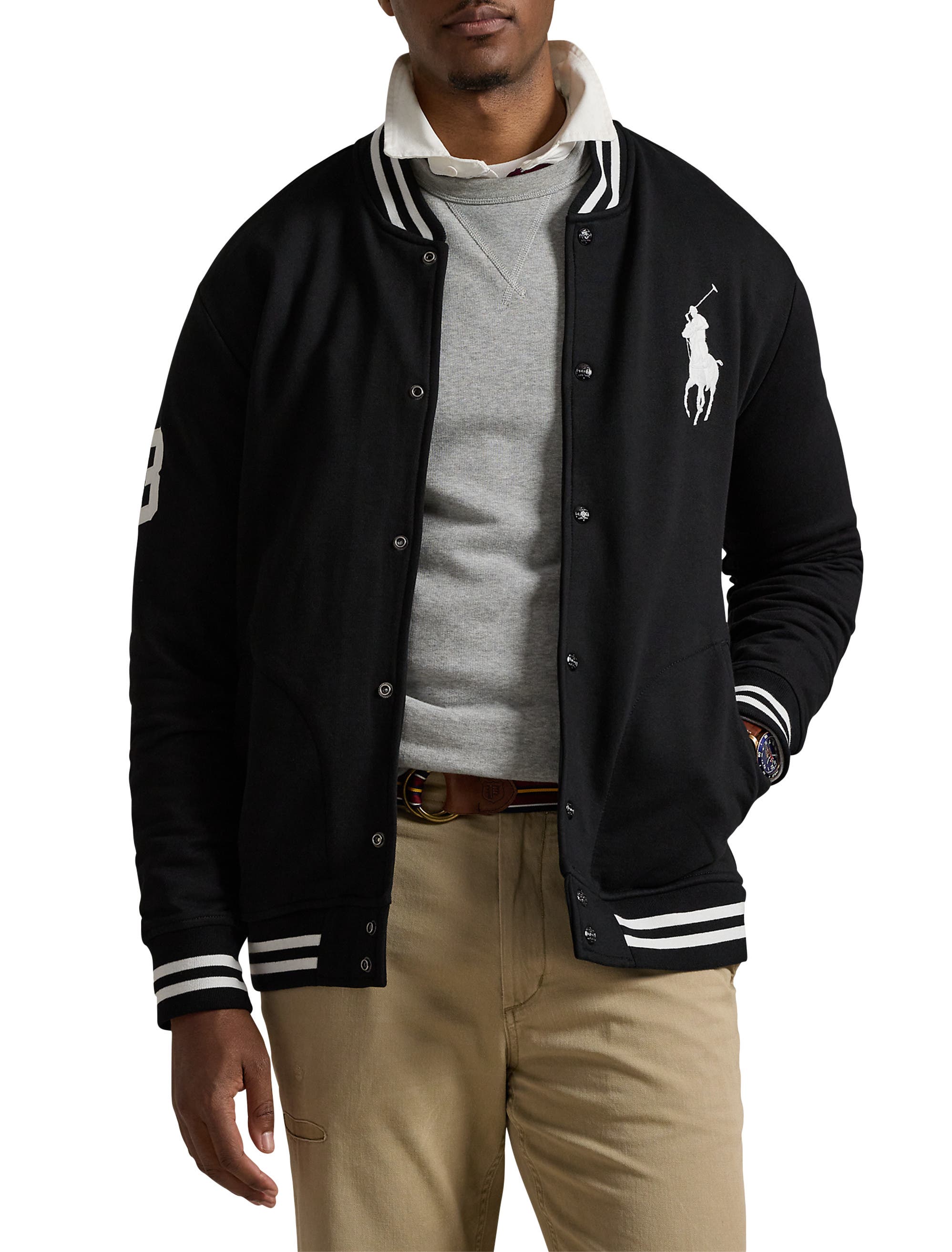 Polo Ralph Lauren Big & Tall Big Pony Fleece Baseball Jacket (Men