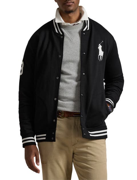 Big 
Tall Big Pony Fleece Baseball Jacket