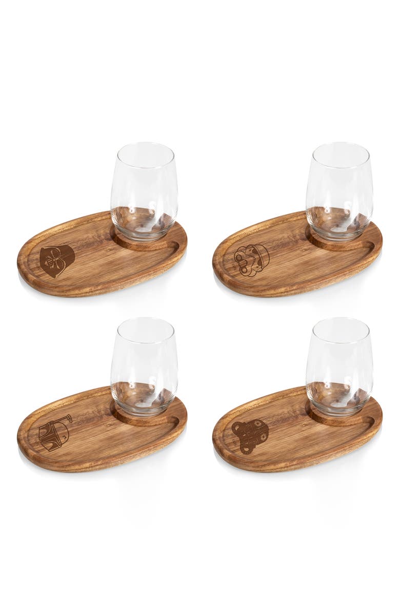 Picnic Time Disney<sup>®</sup> Set of 4 Appetizer Plates, Alternate, color, Star Wars/Brown