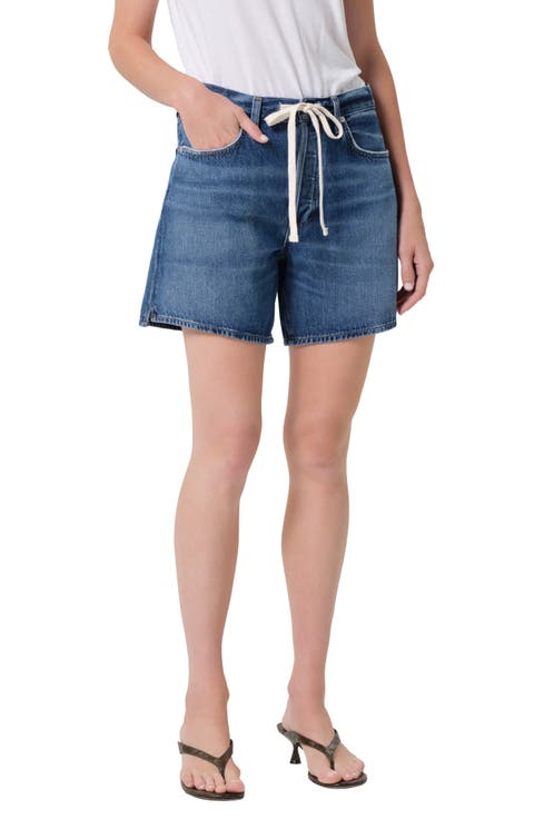 Brynn Drawstring Denim Shorts