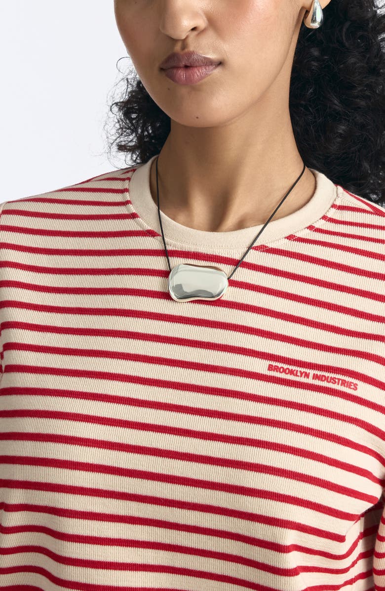 Brooklyn Industries Goji Long Sleeve T-Shirt, Alternate, color, Goji Berry Stripe
