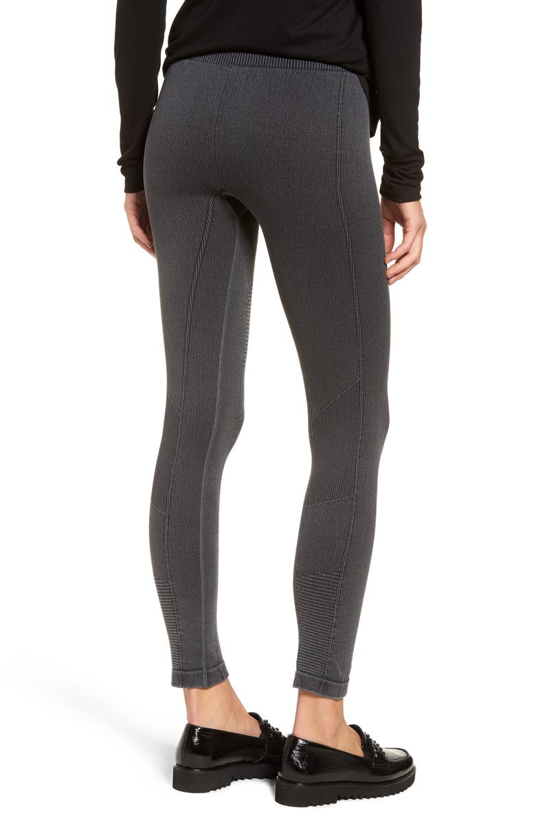 Yummie Washed Moto Seamless Skimmer Leggings, Alternate, color, 