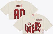 Mitchell & Ness Women's Mitchell & Ness Jerry Rice Cream San Francisco 49ers Retired Player Cropped Fashion Jersey