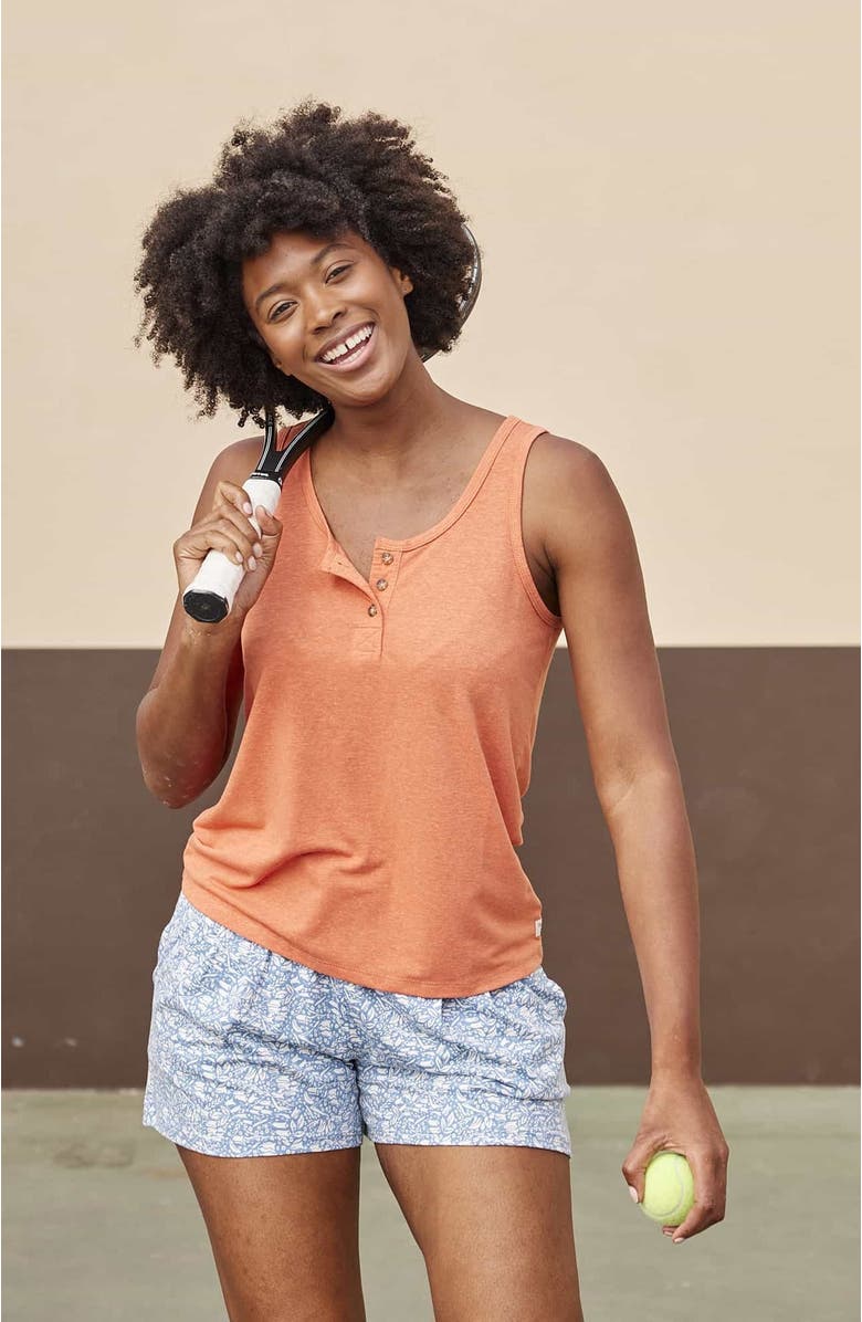 Toad & Co Piru Henley Tank, Alternate, color, Dreamsicle