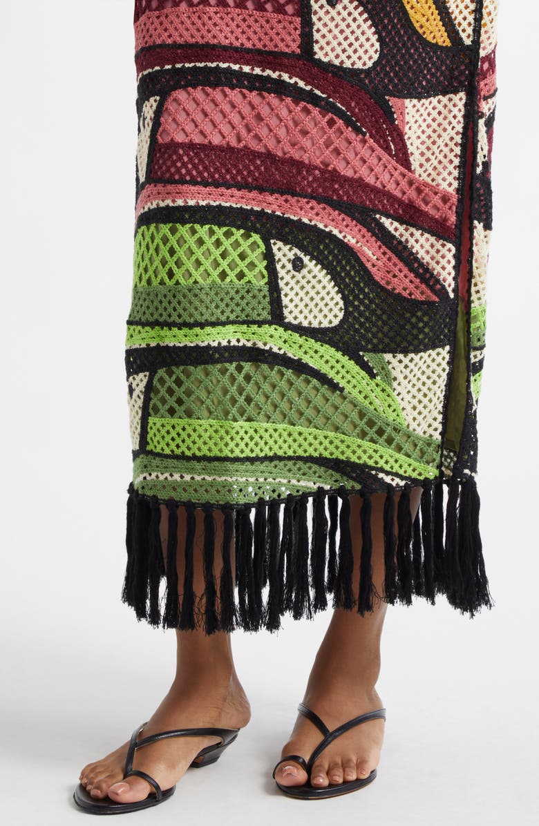 FARM Rio Toucan Tree Crochet Skirt, Alternate, color, 