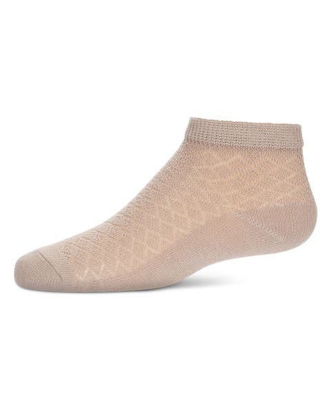 Diamond Sheer Anklet Socks (Big Kid)