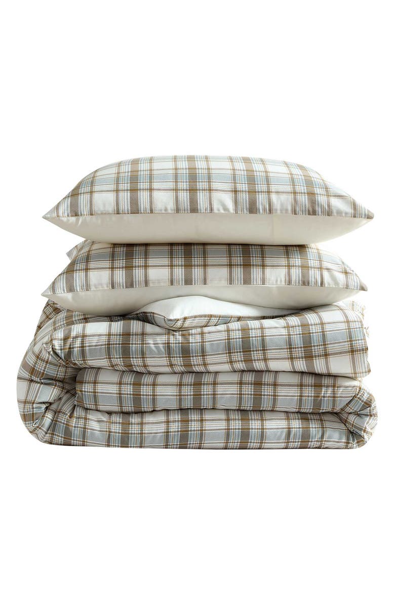 Eddie Bauer Ashland Plaid Cotton Comforter & Sham Set, Main, color, Beige Multi