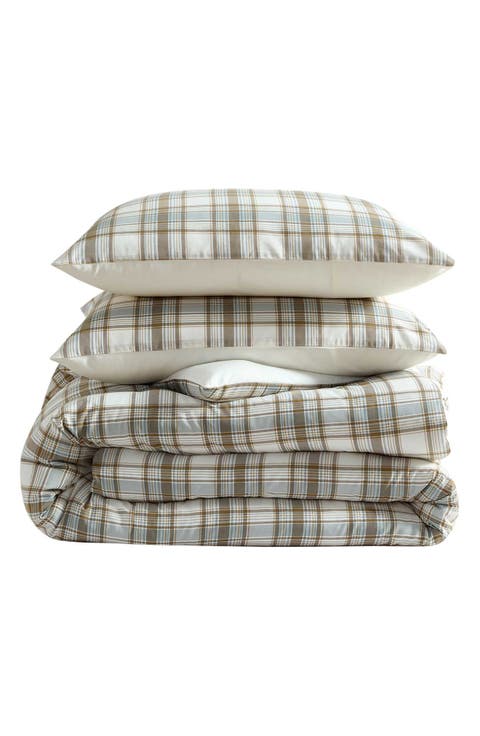 Ashland Plaid Cotton Comforter & Sham Set