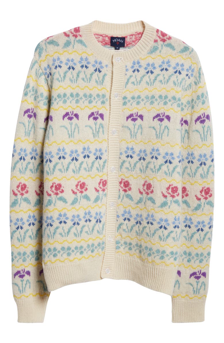 Noah Floral Jacquard Shetland Wool Cardigan | Nordstrom