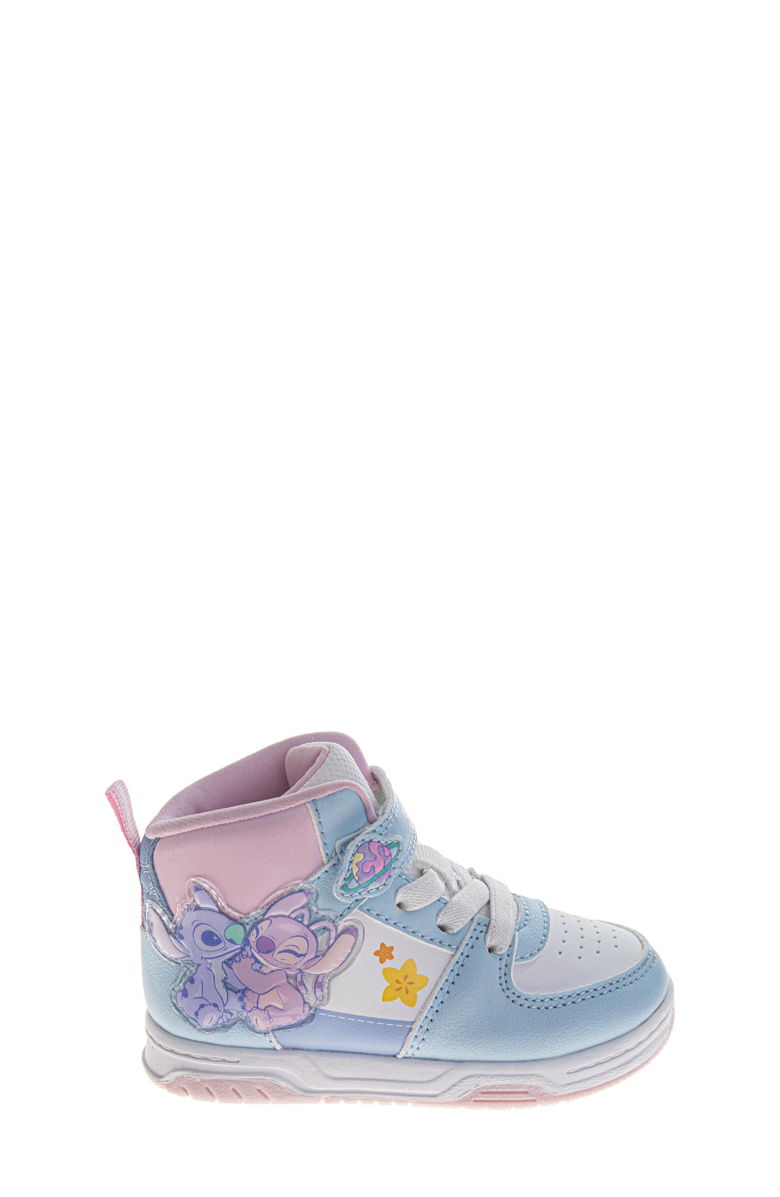 Kids' x Disney Lilo & Stitch Light-Up Sneaker, Alternate, color, BLUE WHITE