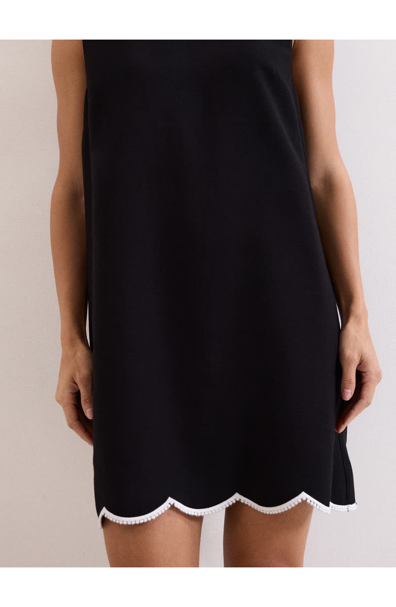 Phase Eight Marta Scalloped Hem Shift Dress, Alternate, color, Black