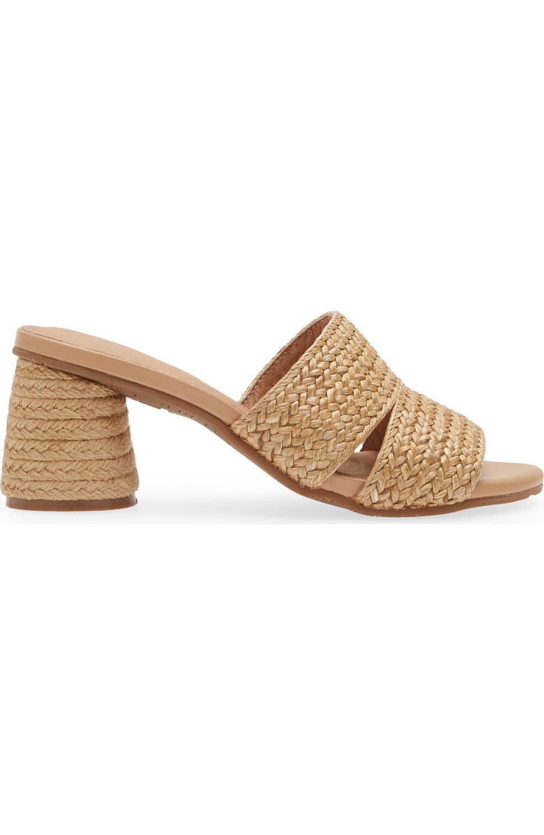 Chocolat Blu Raffia Slide Sandal, Alternate, color, Natural Raffia