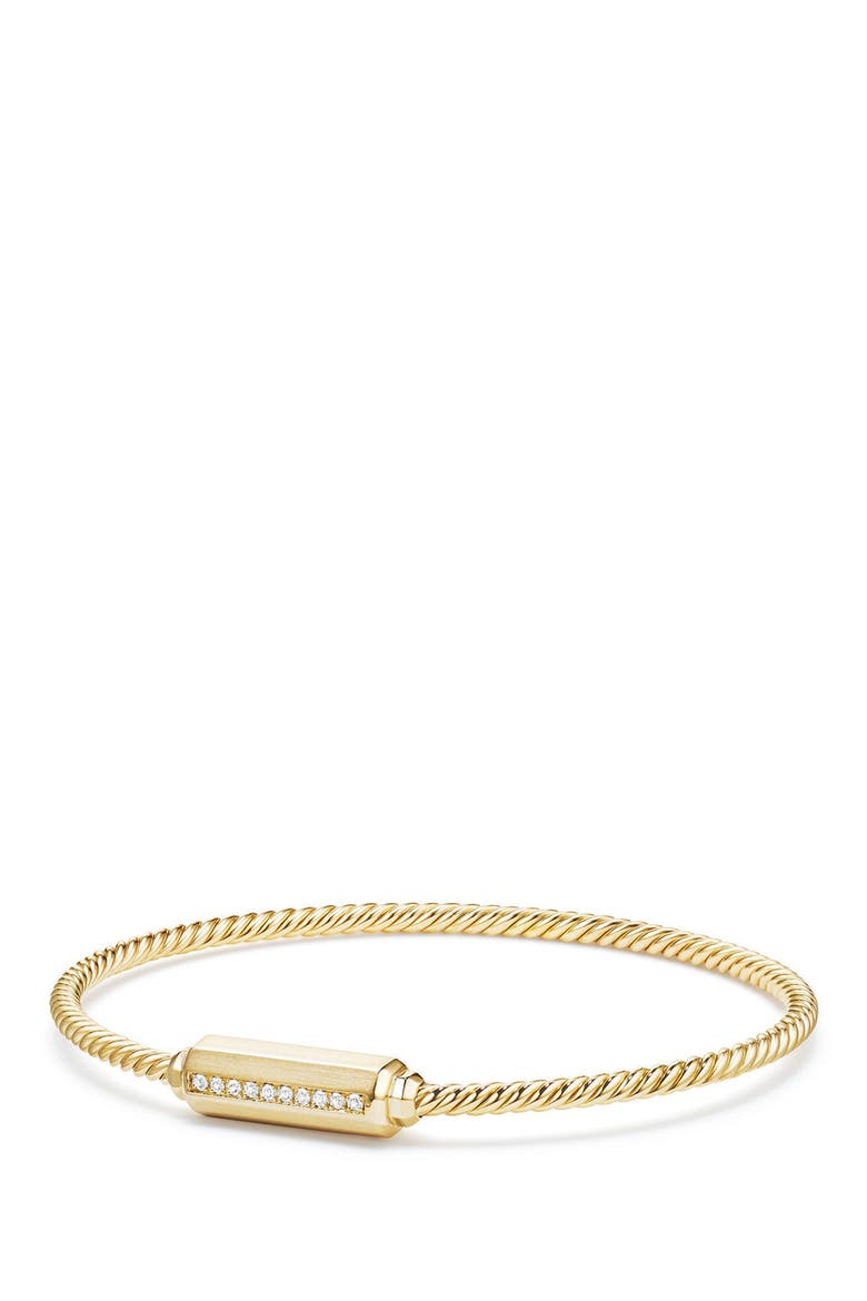 Barrels Bracelet with Diamonds in 18K Gold, Main, color, YELLOW GOLD