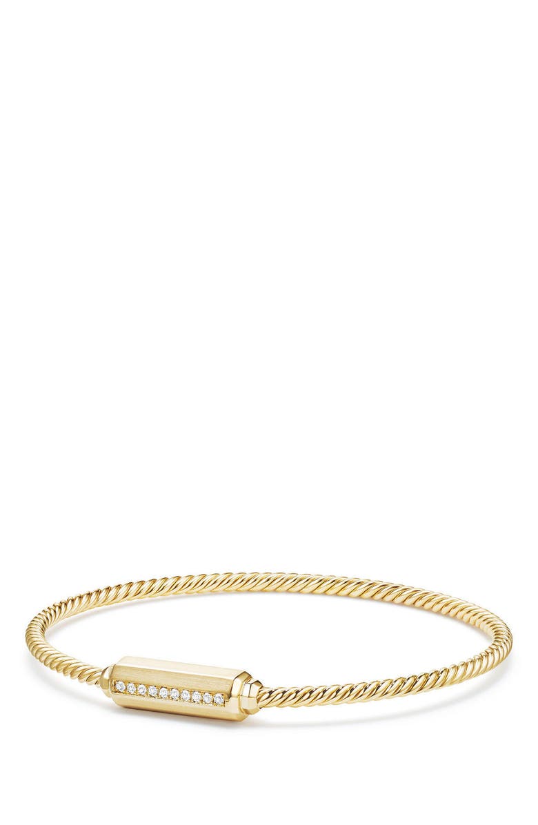 David Yurman Barrels Bracelet with Diamonds in 18K Gold, Main, color,