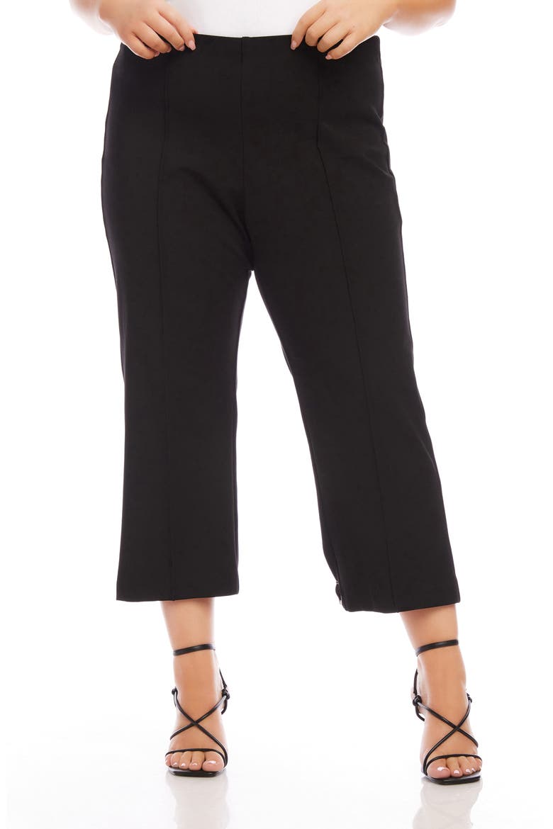Pintuck Crop Pants, Alternate, color, BLACK