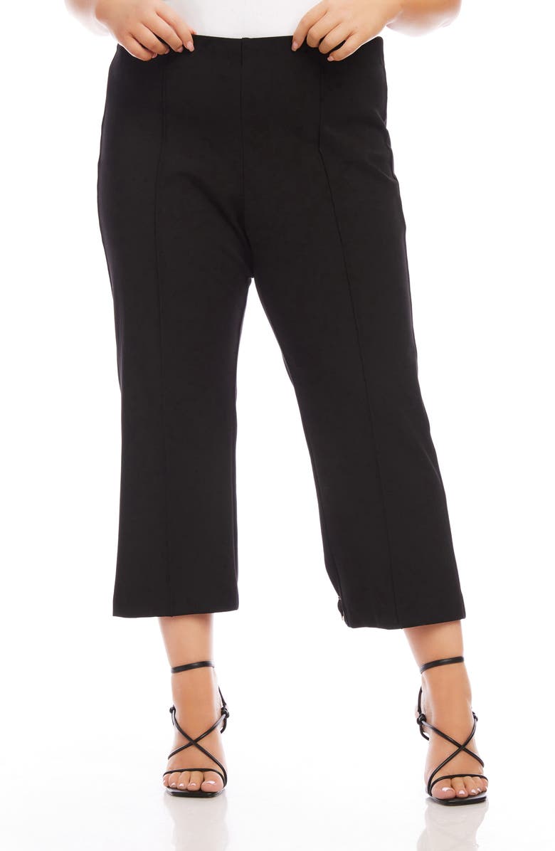 Karen Kane Pintuck Crop Pants, Alternate, color, Black